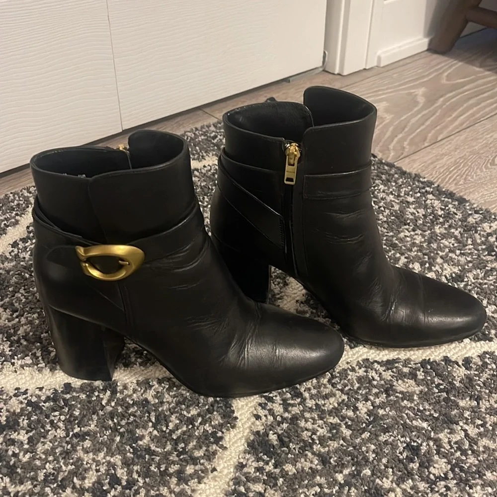 Coach Delaney Signature Buckle Heeled Boot - Picture 5 of 9